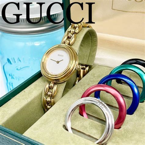 vintage gucci change bezel watch|Gucci watch 11 12.2 bezel.